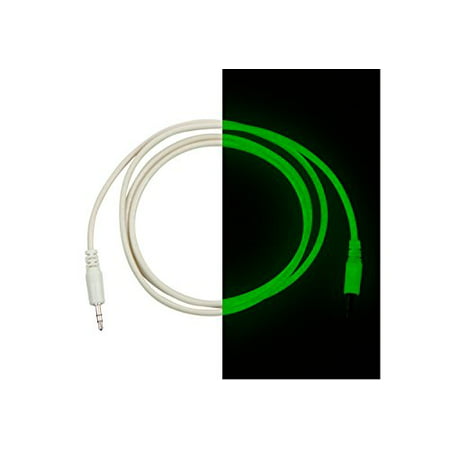 Aux Cord Headphones Phone 3.5 mm Male to Male Glow in The Dark Cable Audio Auxiliary Cable in 4 ft or 8 ft Length for Car Neon Colors 